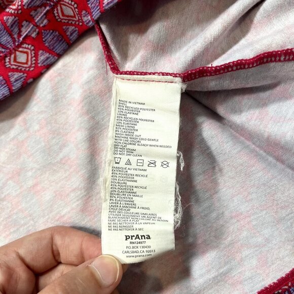 Prana Women's Pink and Purple Patterned Athletic‎ Padded Quinn Dress Size Medium - Picture 4 of 10